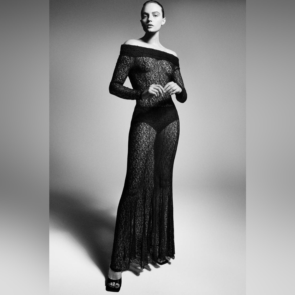 Zara- OFF THE SHOULDER LACE DRESS ZW COLLECTION